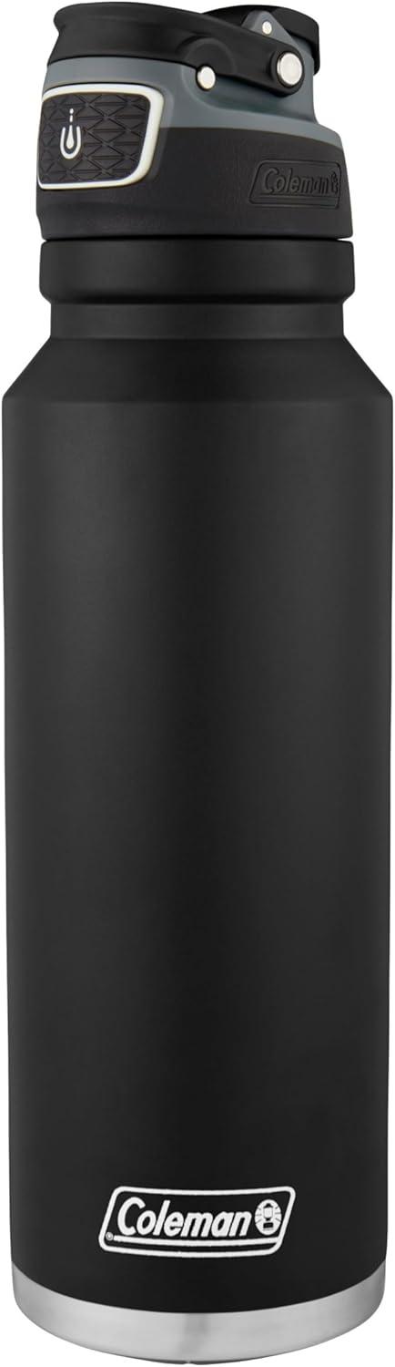 imageColeman Autoseal FreeFlow Stainless Steel Water Bottle Black 40 oz