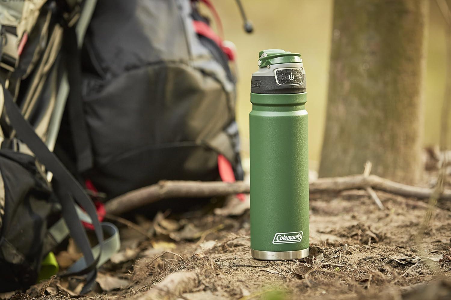 imageColeman Autoseal FreeFlow Stainless Steel Water Bottle Black 40 oz