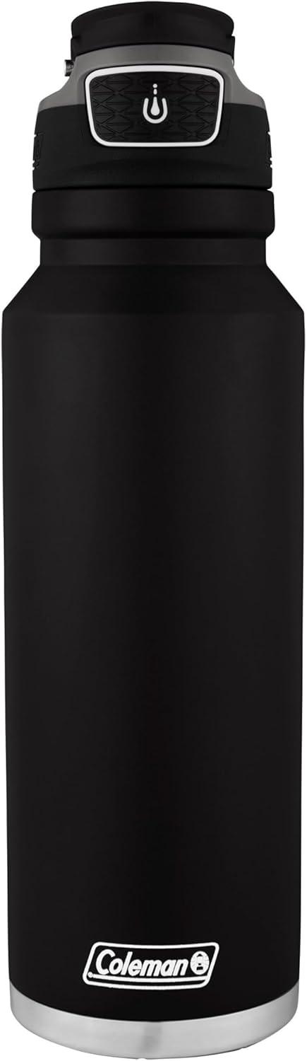 imageColeman Autoseal FreeFlow Stainless Steel Water Bottle Black 40 oz