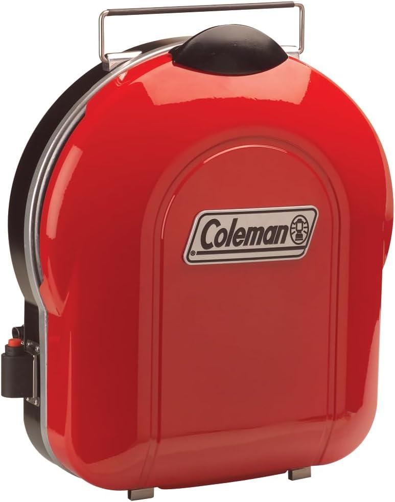 imageColeman Fold N Go 6000 BTU Portable Propane Grill Lightweight Gas Grill with PushButton Starter ampamp Adjustable Horseshoe Burner Great for Camping Tailgating Grilling BBQ