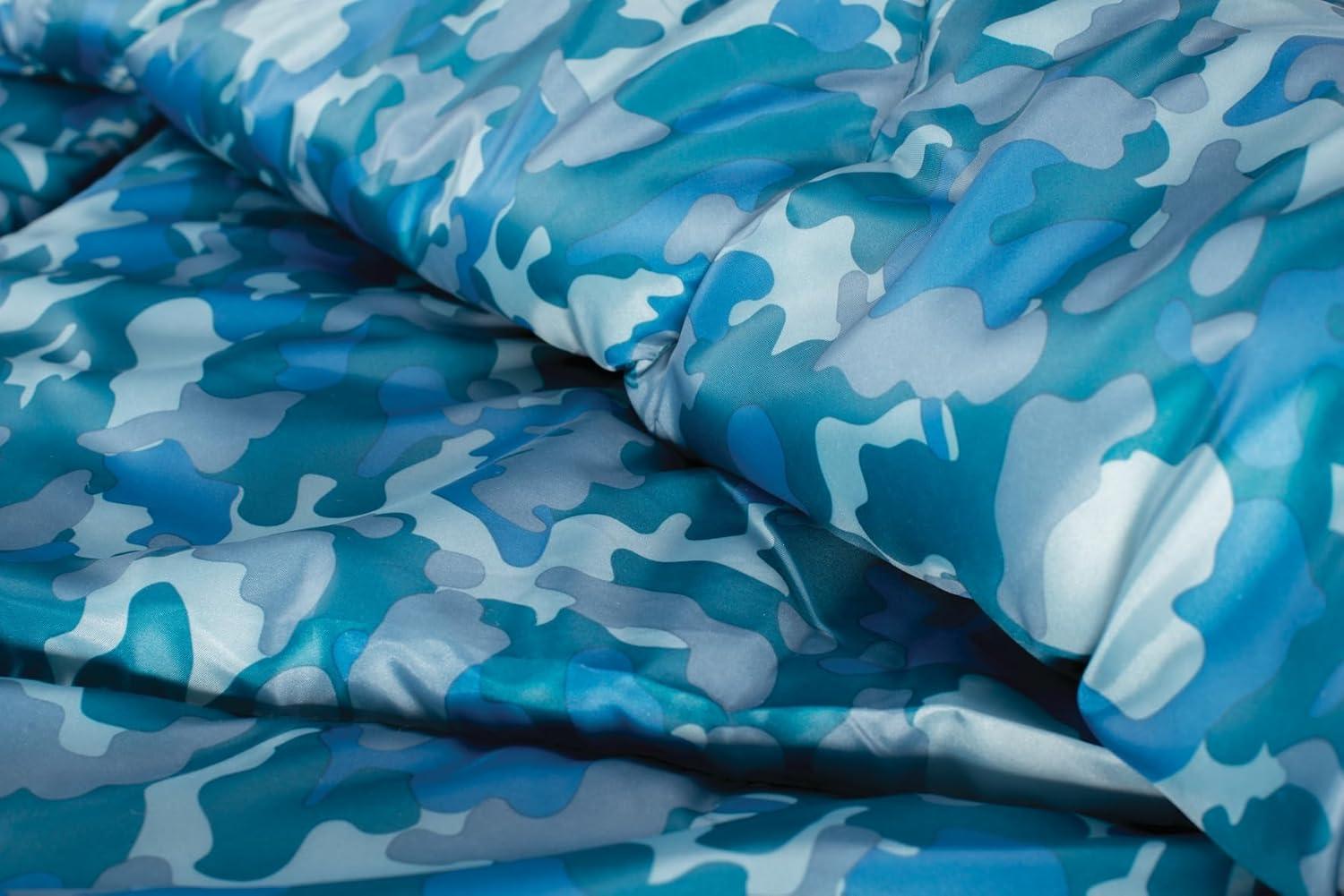 imageColeman Kids 45F Sleeping Bag for Children up to 5ft 5in Tall Lightweight ampamp Warm Sleep Sack for IndoorOutdoor Use Machine WashableBlue