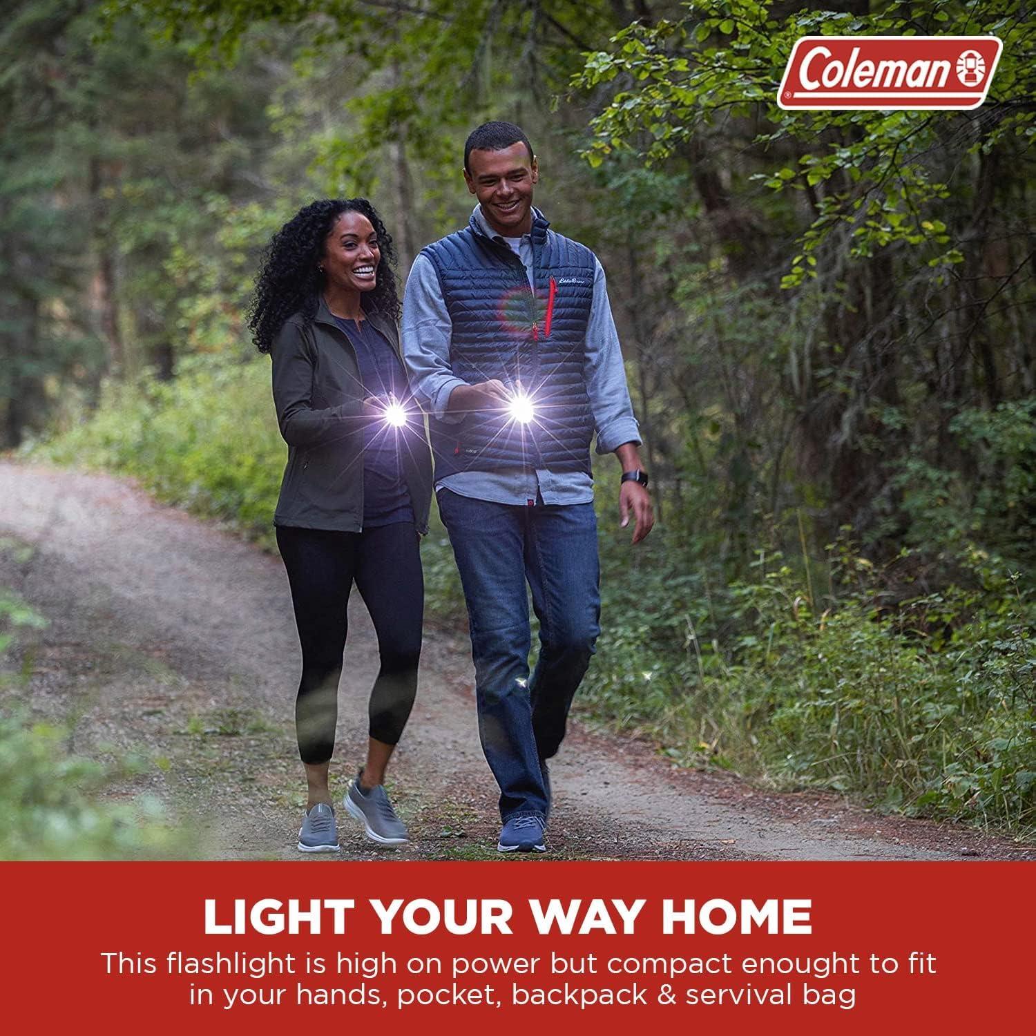 imageColeman LED Flashlight with Enhanced Battery Protection WaterResistant Batteries Last up to 25 Longer Than Other Flashlights Great for Camping Power Outage Emergencies ampamp More500 Lumens