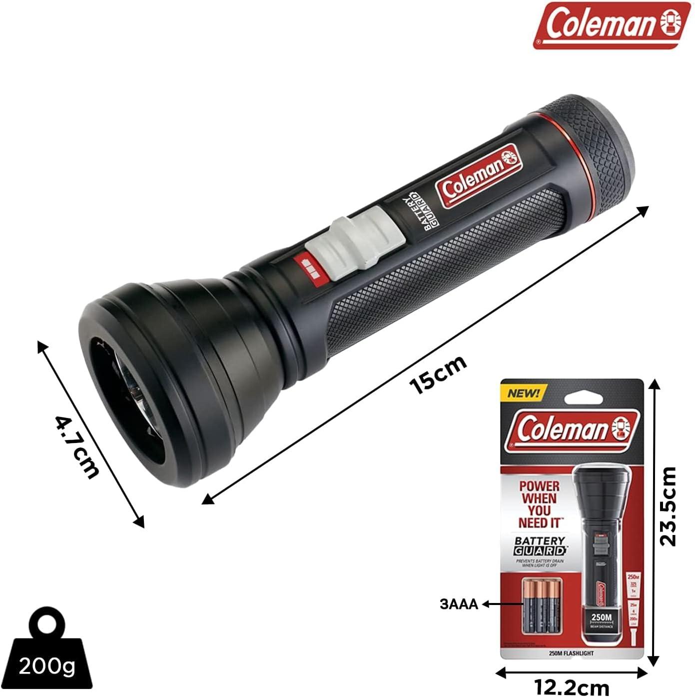 imageColeman LED Flashlight with Enhanced Battery Protection WaterResistant Batteries Last up to 25 Longer Than Other Flashlights Great for Camping Power Outage Emergencies ampamp More500 Lumens