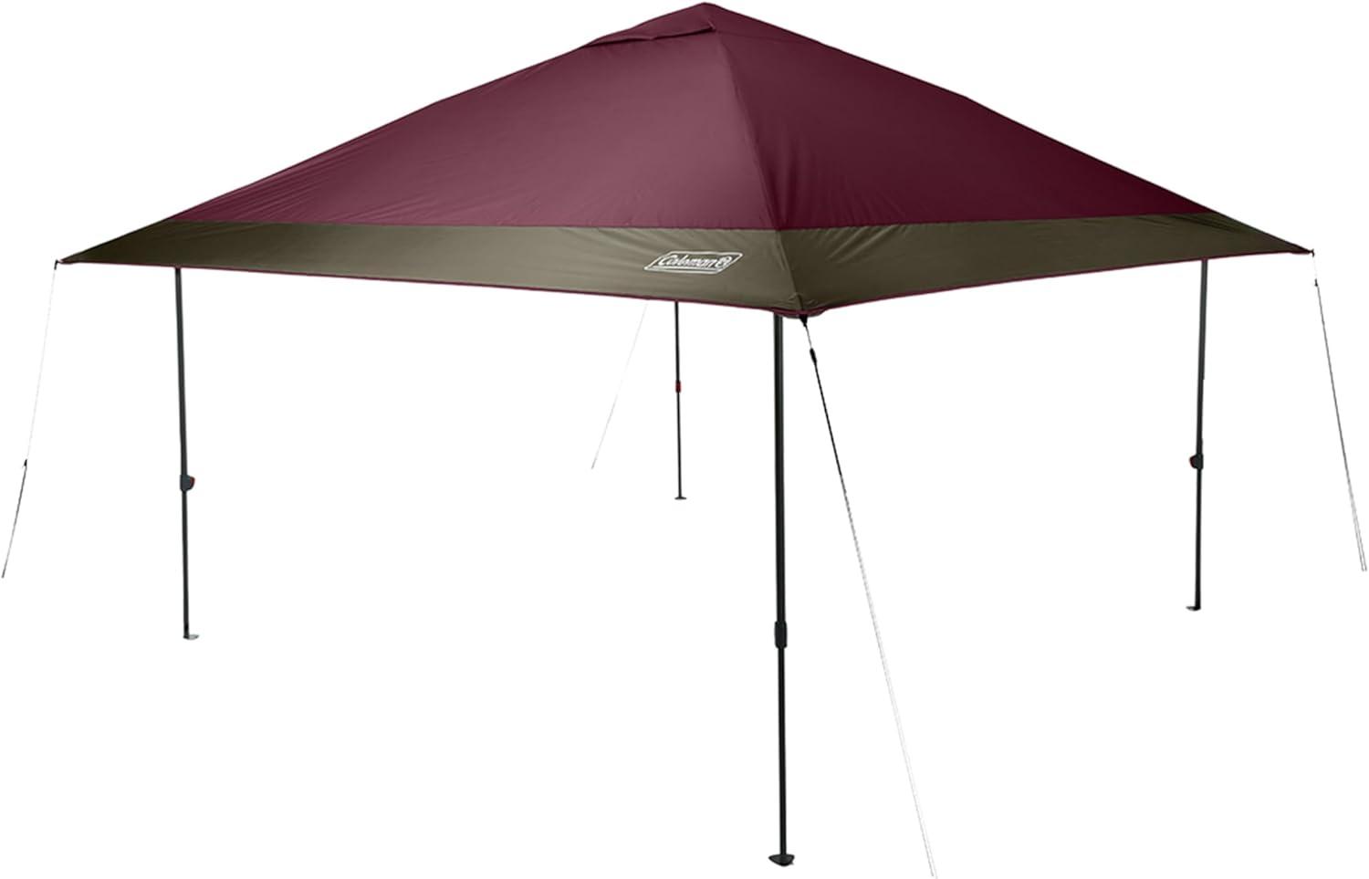 imageColeman Oasis Instant PopUp Canopy Tent with Side Wall Attachment Portable Shelter with Easy Setup ampamp Takedown Wheeled Carry Bag Included 10x1013x13ft SizesBlackberry