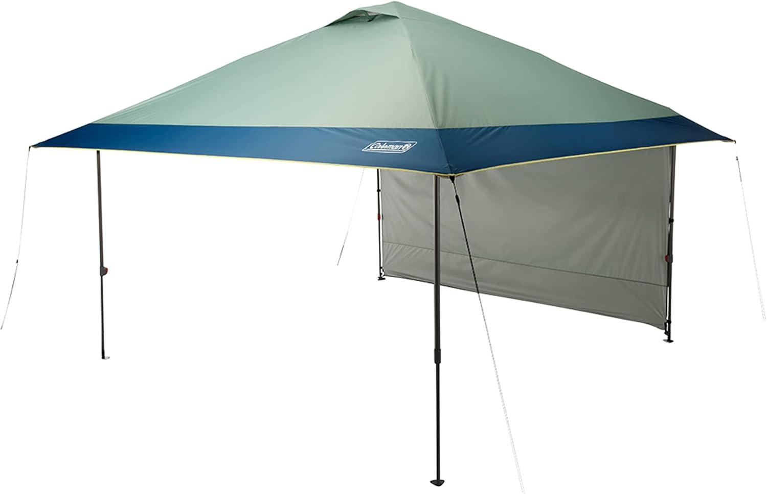 imageColeman Oasis Instant PopUp Canopy Tent with Side Wall Attachment Portable Shelter with Easy Setup ampamp Takedown Wheeled Carry Bag Included 10x1013x13ft SizesMoss