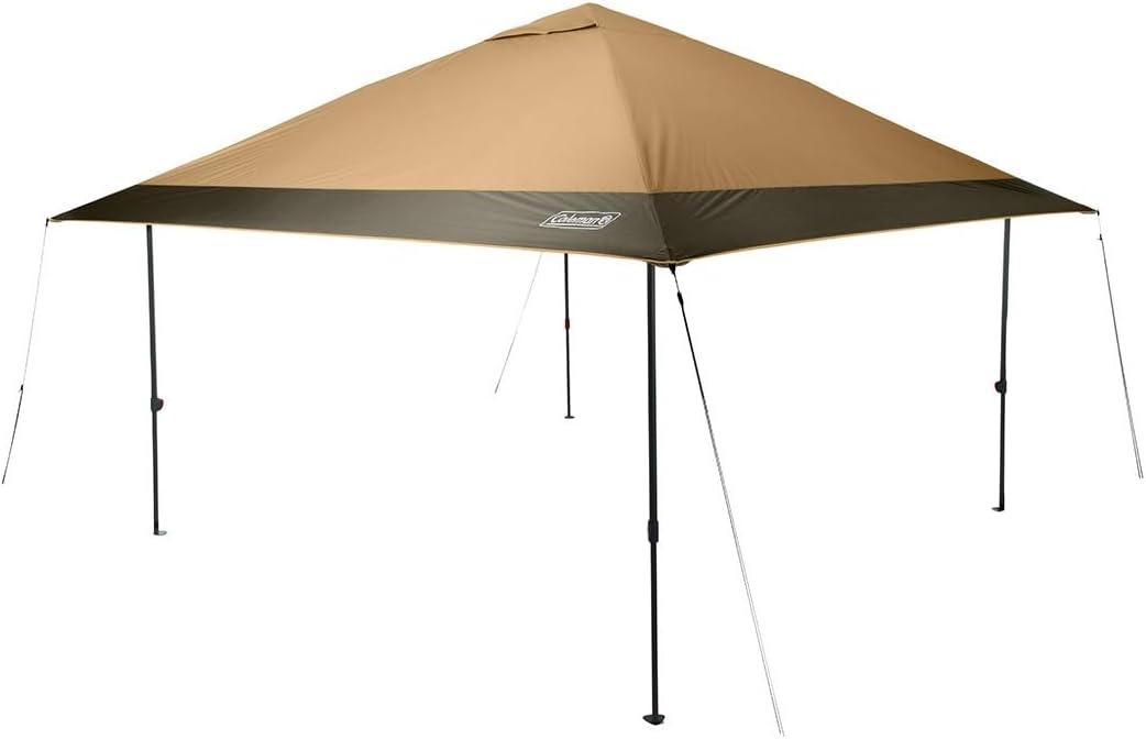imageColeman Oasis Instant PopUp Canopy Tent with Side Wall Attachment Portable Shelter with Easy Setup ampamp Takedown Wheeled Carry Bag Included 10x1013x13ft SizesLight Oak