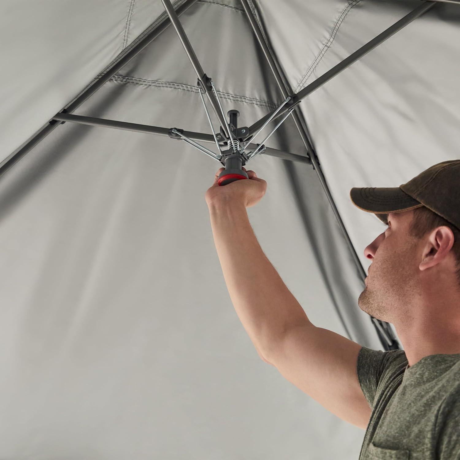 imageColeman Oasis Instant PopUp Canopy Tent with Side Wall Attachment Portable Shelter with Easy Setup ampamp Takedown Wheeled Carry Bag Included 10x1013x13ft SizesBlackberry
