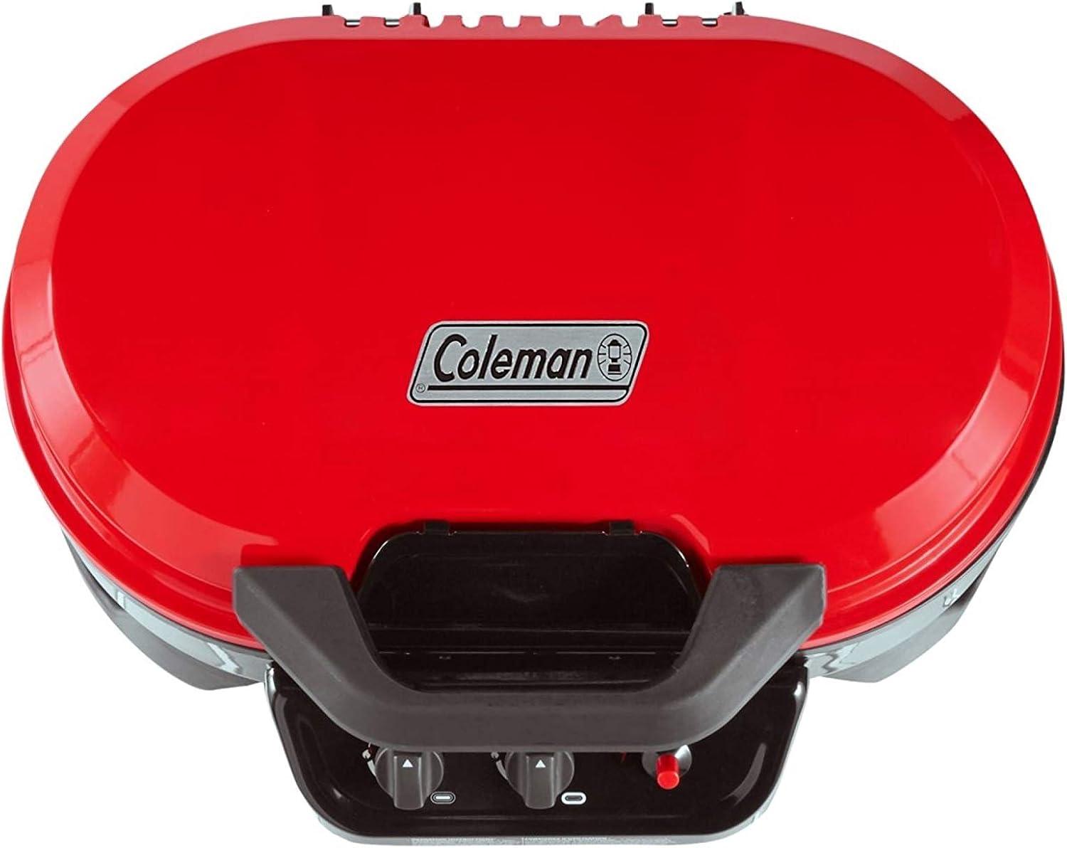 imageColeman RoadTrip 225 Portable Tabletop Grill 2Burner Gas Grill with Matchless Ignition ampamp Adjustable Temperature Control 11000 BTUs of Power for Grilling Tailgating Camping BBQ ampamp MoreRed