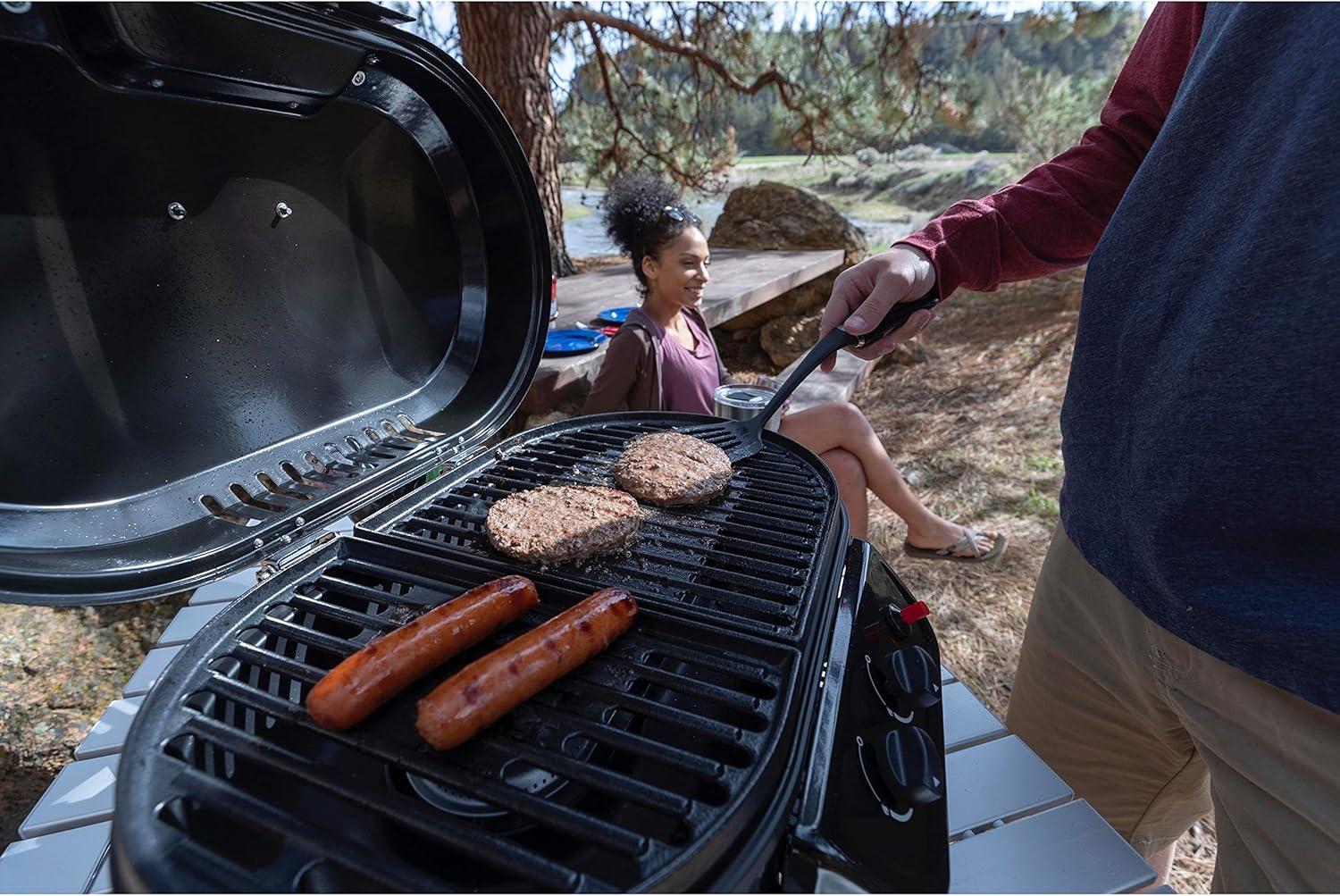 imageColeman RoadTrip 225 Portable Tabletop Grill 2Burner Gas Grill with Matchless Ignition ampamp Adjustable Temperature Control 11000 BTUs of Power for Grilling Tailgating Camping BBQ ampamp MoreRed