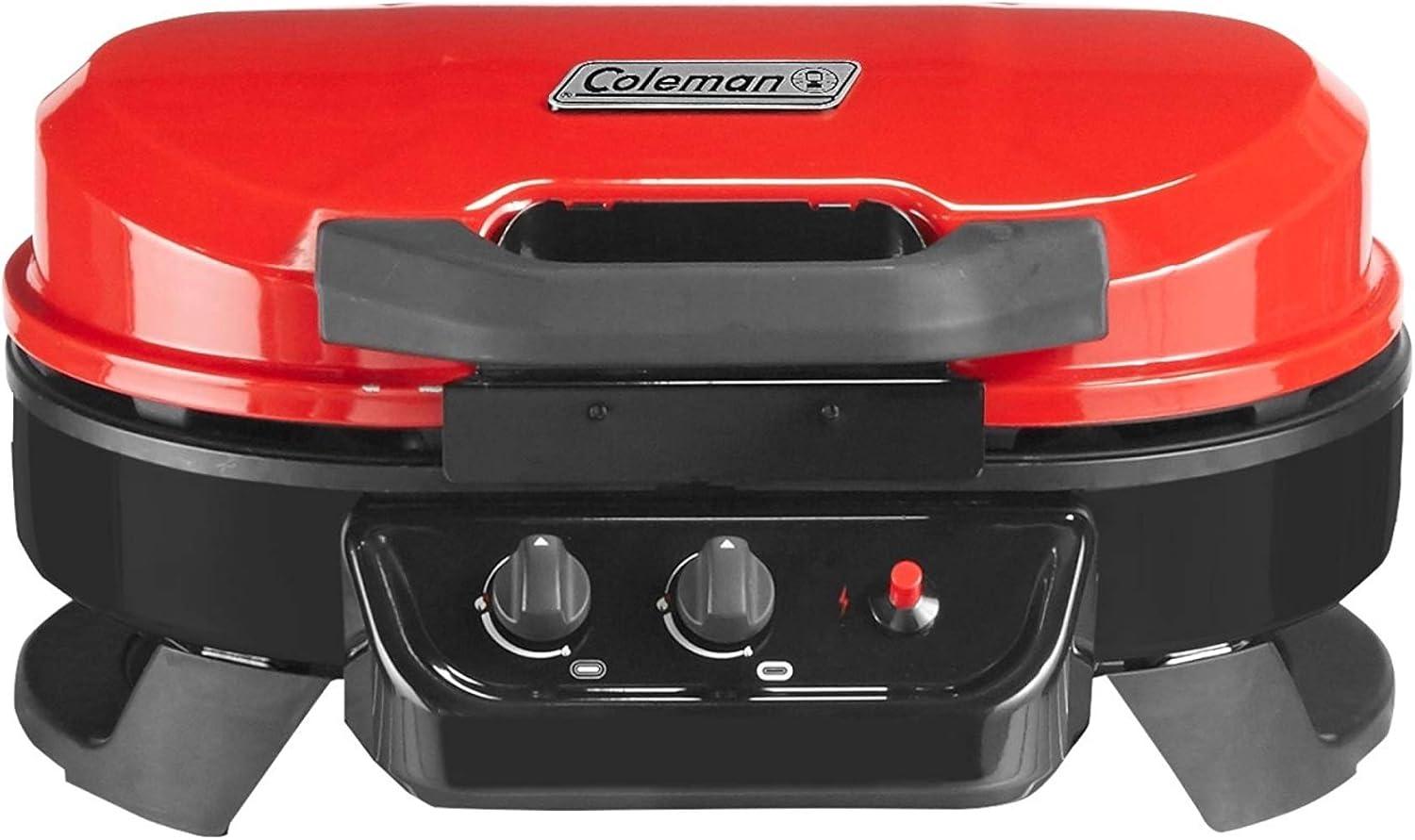imageColeman RoadTrip 225 Portable Tabletop Grill 2Burner Gas Grill with Matchless Ignition ampamp Adjustable Temperature Control 11000 BTUs of Power for Grilling Tailgating Camping BBQ ampamp MoreRed