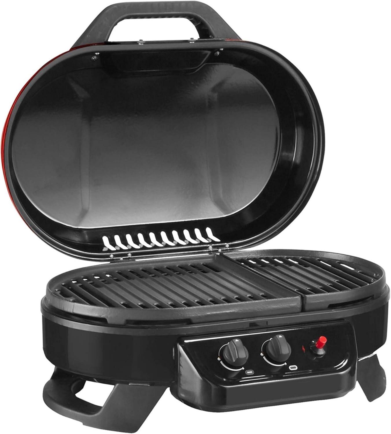 imageColeman RoadTrip 225 Portable Tabletop Grill 2Burner Gas Grill with Matchless Ignition ampamp Adjustable Temperature Control 11000 BTUs of Power for Grilling Tailgating Camping BBQ ampamp MoreRed