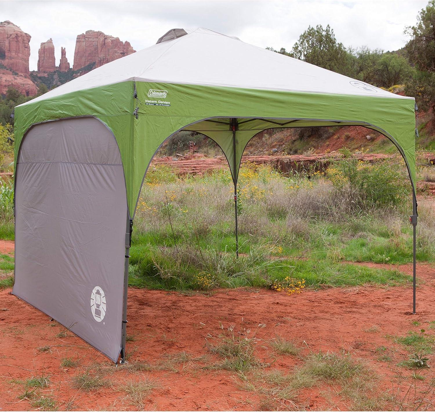 imageColeman Sidewall Accessory for 10x10ft PopUp Canopy Sun Shelters Removable Shelter Wall to Block Sun Wind ampamp Rain UPF 50 Sun ProtectionContains Pfas