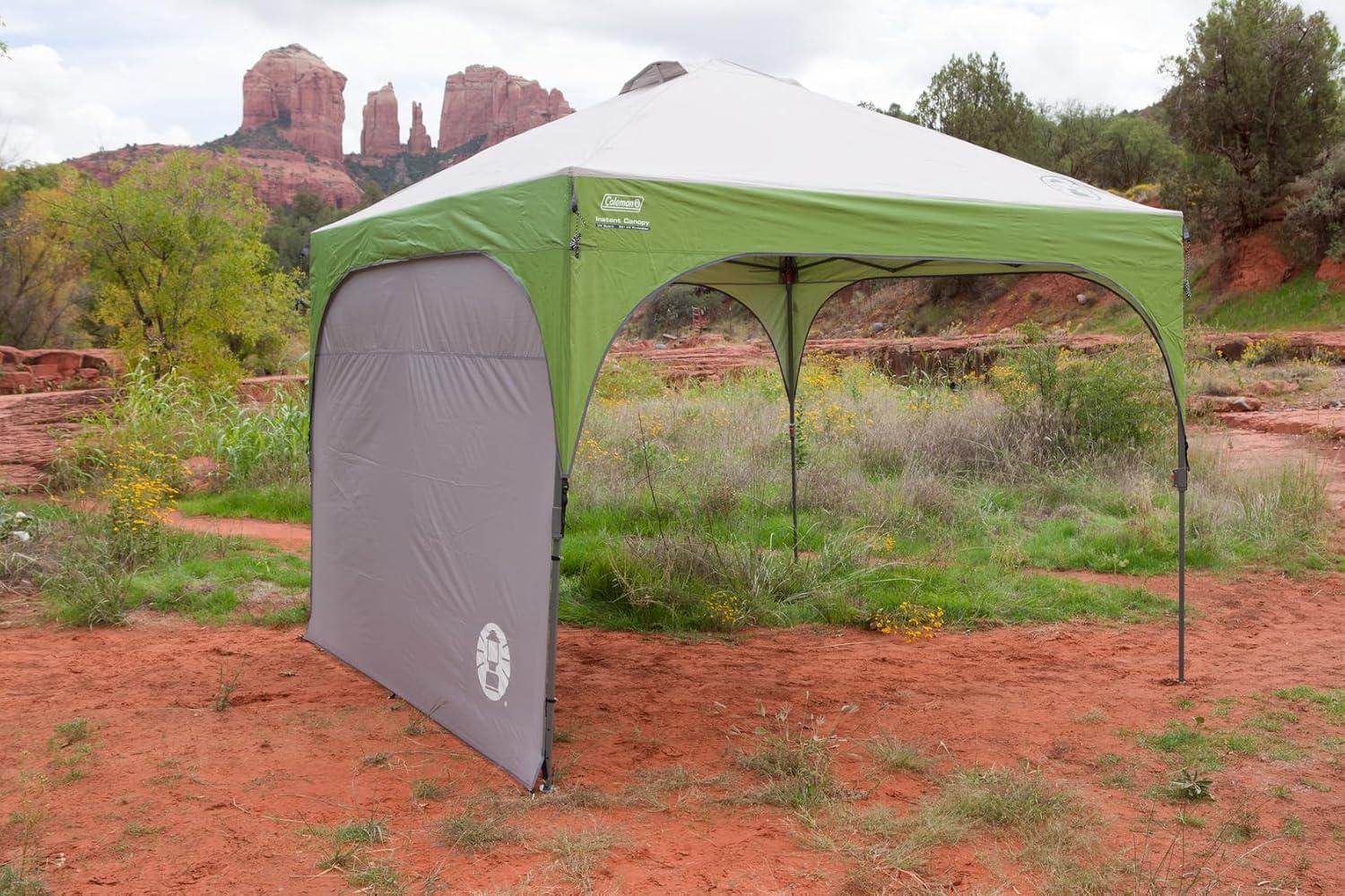imageColeman Sidewall Accessory for 10x10ft PopUp Canopy Sun Shelters Removable Shelter Wall to Block Sun Wind ampamp Rain UPF 50 Sun ProtectionPFASFree