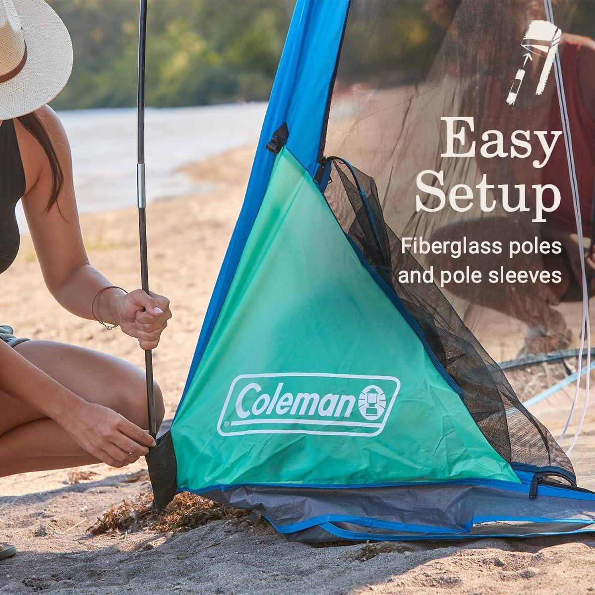 imageColeman Skyshade Screened Shelter with Easy Setup Lightweight Picnic Screen Room for BugFree Lounging Made of PFASFree MaterialsBlue