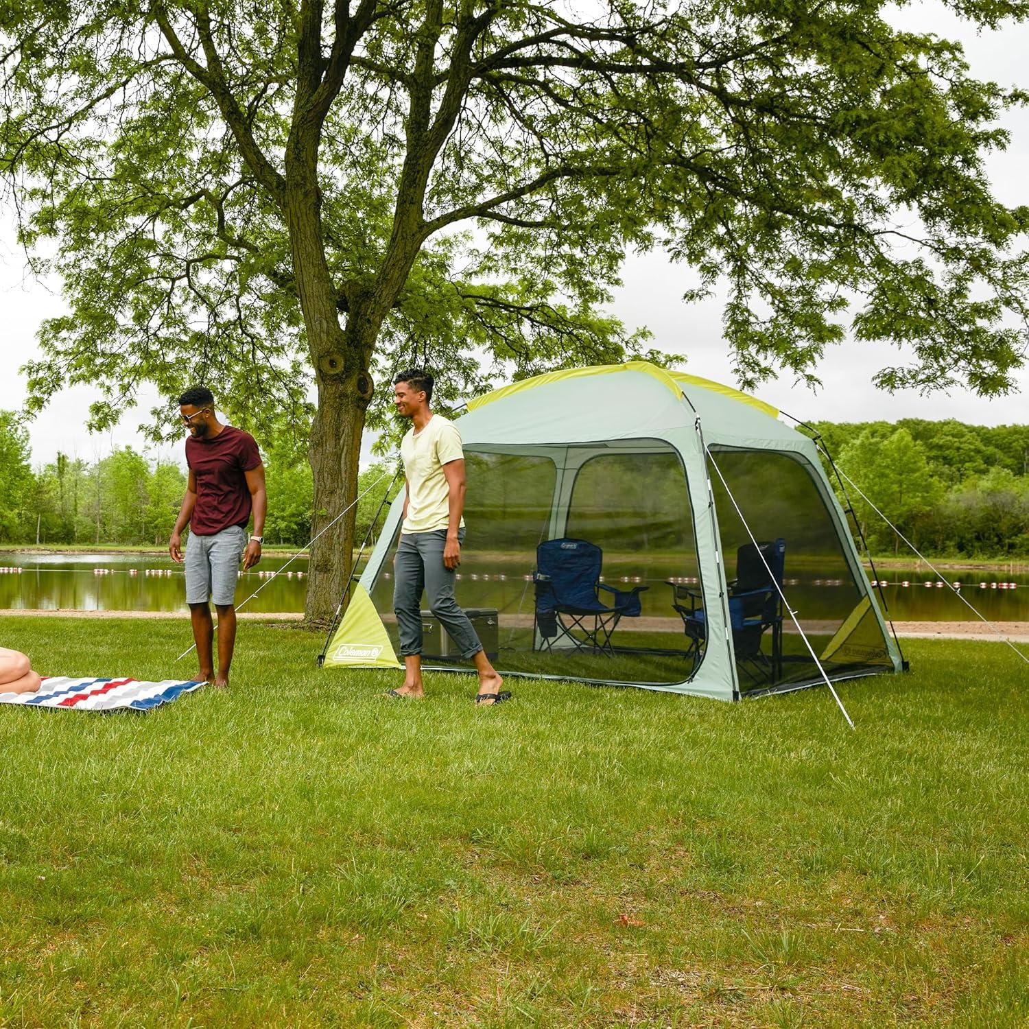 imageColeman Skyshade Screened Shelter with Easy Setup Lightweight Picnic Screen Room for BugFree Lounging Made of PFASFree MaterialsMoss
