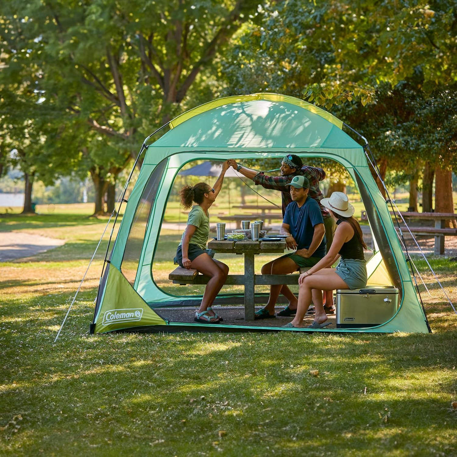 imageColeman Skyshade Screened Shelter with Easy Setup Lightweight Picnic Screen Room for BugFree Lounging Made of PFASFree MaterialsMoss