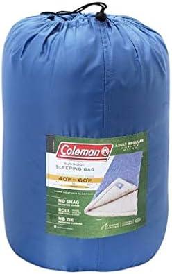 imageColeman Sun Ridge 40F CoolWeather Sleeping Bag Lightweight Adult Sleeping Bag with Soft Trim ampamp Draft Tube Machine WashableContains Pfas