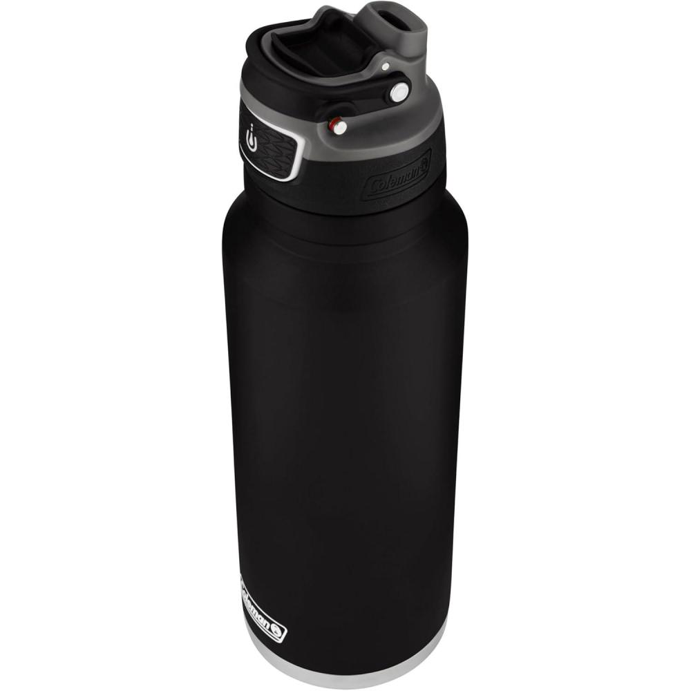 imageColeman Autoseal FreeFlow Stainless Steel Water Bottle Black 40 oz