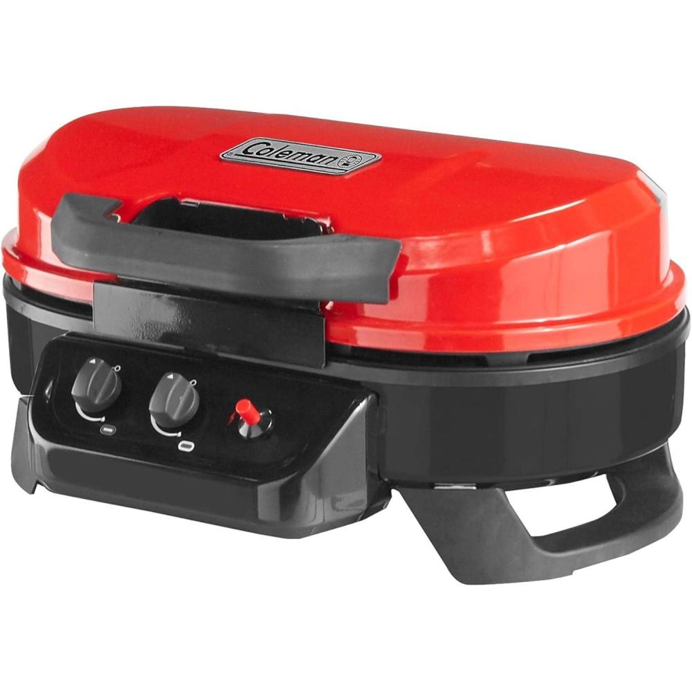 imageColeman RoadTrip 225 Portable Tabletop Grill 2Burner Gas Grill with Matchless Ignition ampamp Adjustable Temperature Control 11000 BTUs of Power for Grilling Tailgating Camping BBQ ampamp MoreRed
