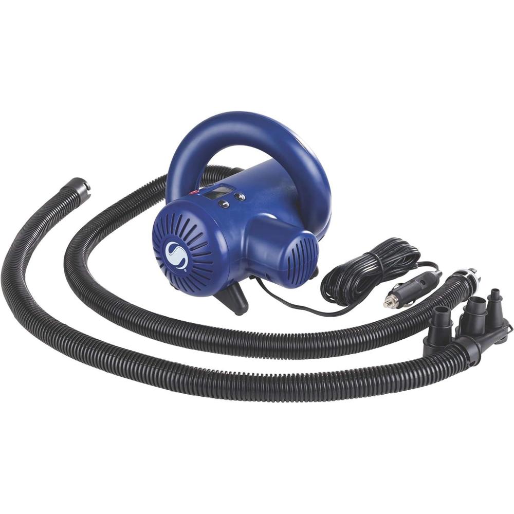 imageSevylor HighPressure Electric Pump 12V Portable Air Pump for Paddle Boards Kayaks Inflatables and Balloons  15 PSI