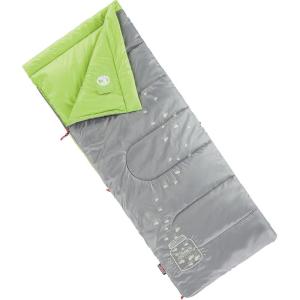 Coleman Kids 45°F Sleeping Bag for Children up to 5ft 5in Tall, Lightweight & Warm Sleep Sack for Indoor/Outdoor Use, Machine Washable(Glow)