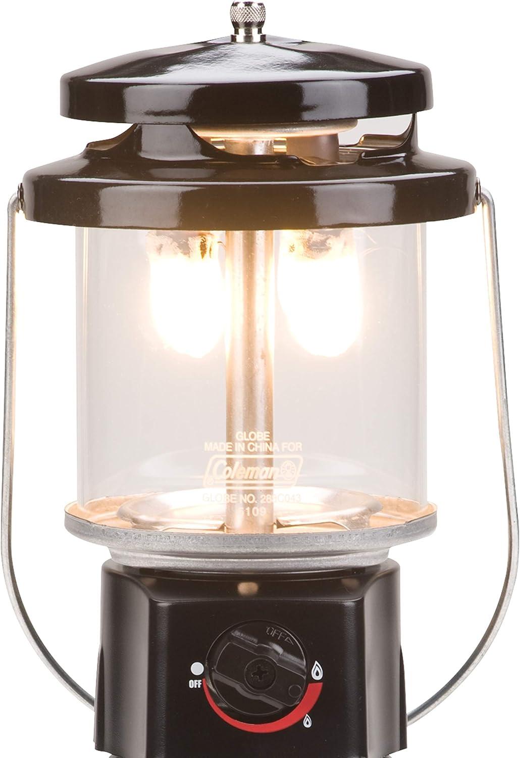 imageColeman 1000L Deluxe Propane Lantern Gas Lamp with Adjustable Brightness Pressure Control Carry Handle ampamp Mantles Included Great for Camping Hunting Power Outage ampamp MoreLantern