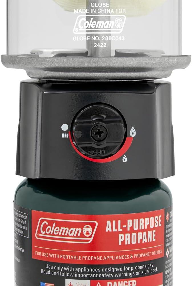imageColeman 1000L Deluxe Propane Lantern with Carry Case Gas Lamp with Adjustable Brightness ampamp Collapsible Footed Base Great for Camping Hunting Power Outage ampamp More