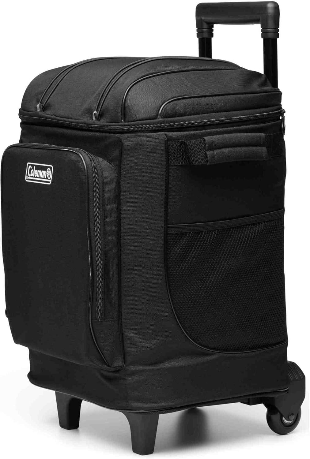 imageColeman 42Can Soft Rolling Cooler with Wheels LeakProof Portable Insulated Chiller with 12 Hour Ice Retention Made with Recycled MaterialsBlack