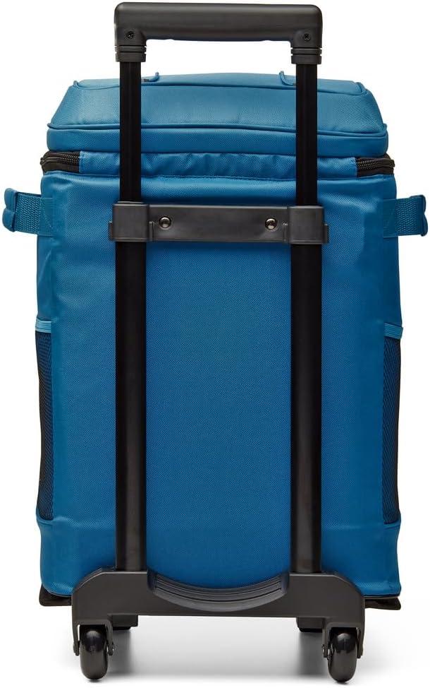 imageColeman 42Can Soft Rolling Cooler with Wheels LeakProof Portable Insulated Chiller with 12 Hour Ice Retention Made with Recycled MaterialsBlue