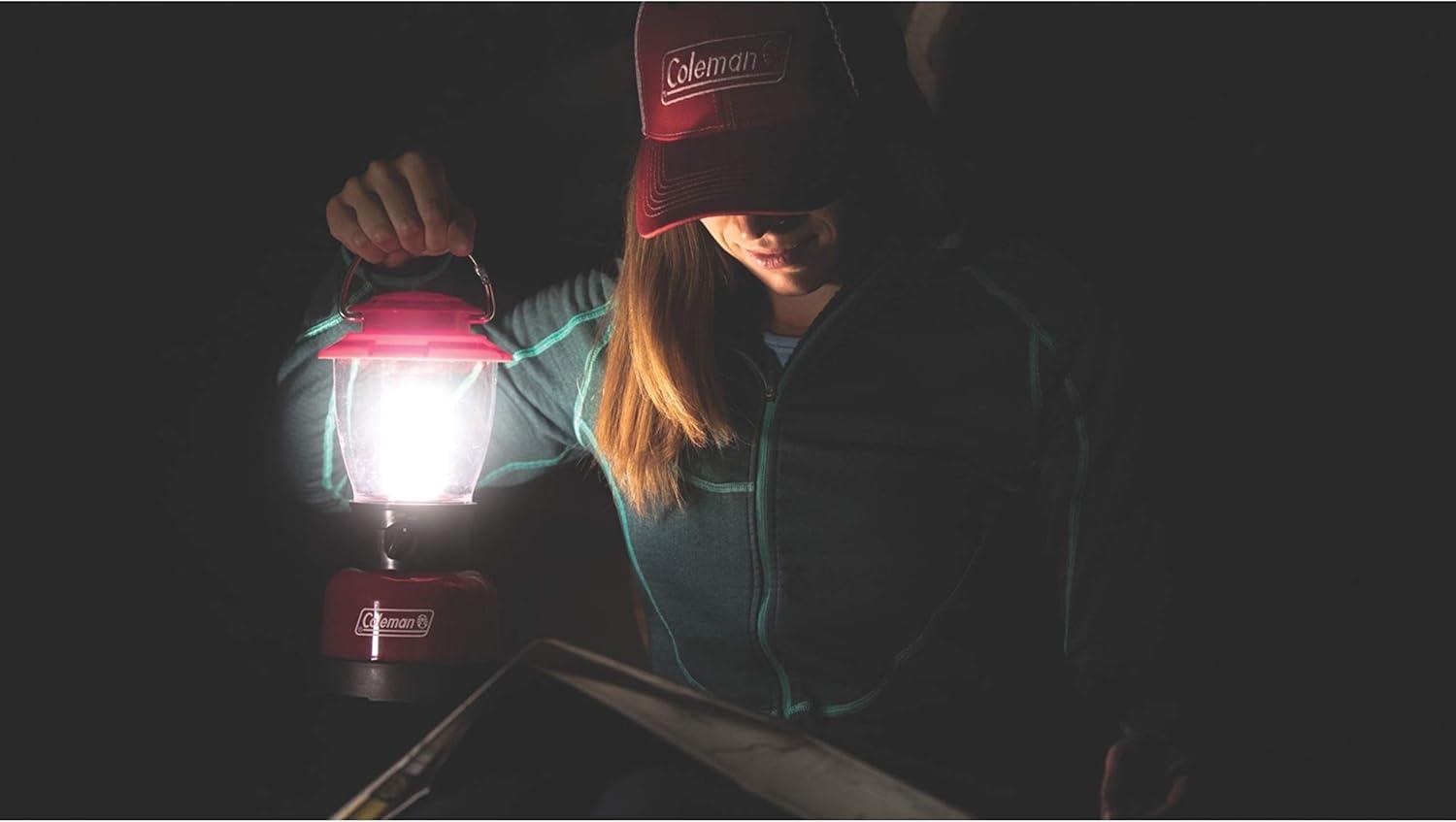 imageColeman 700L LED Lantern with 4D Battery Water ampamp ImpactResistant Lantern with Carry Handle Lifetime LED Lights Never Need ReplacingOne Size