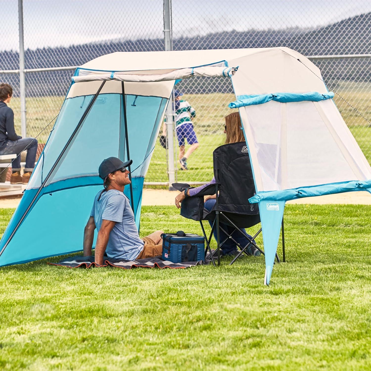 imageColeman Backpack Sun Shelter Portable 7x7ft Canopy Tent with Easy Setup Lightweight Shade Tent for Beach Park Sidelines ampamp More Backpack Carry BagPFASFree