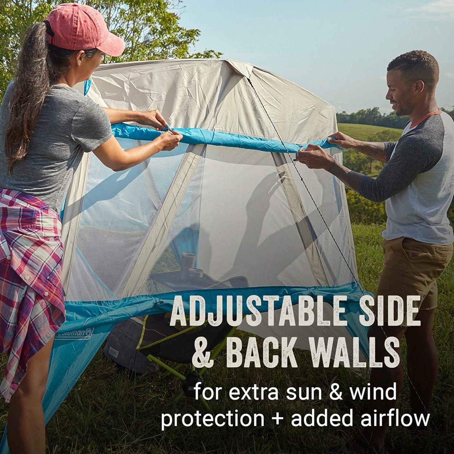 imageColeman Backpack Sun Shelter Portable 7x7ft Canopy Tent with Easy Setup Lightweight Shade Tent for Beach Park Sidelines ampamp More Backpack Carry BagContains Pfas