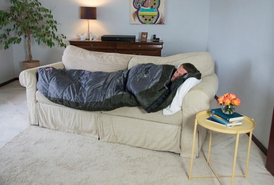 imageColeman Big Basin 15F Big ampamp Tall Sleeping Bag Cold Weather Sleeping Bag with SnagFree Zipper ampamp Better Heat Retention Machine WashablePfasfree