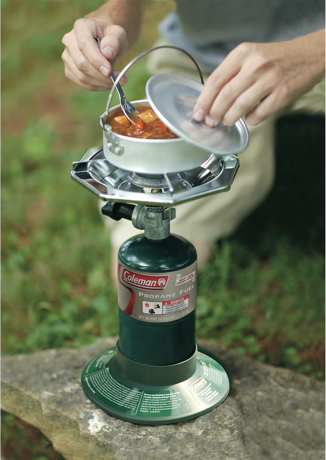 imageColeman BottleTop Propane Stove with Adjustable Burner Portable CampingBackpacking Cooker with 7650 BTUs of Power for Camping Tailgating Grilling ampamp More