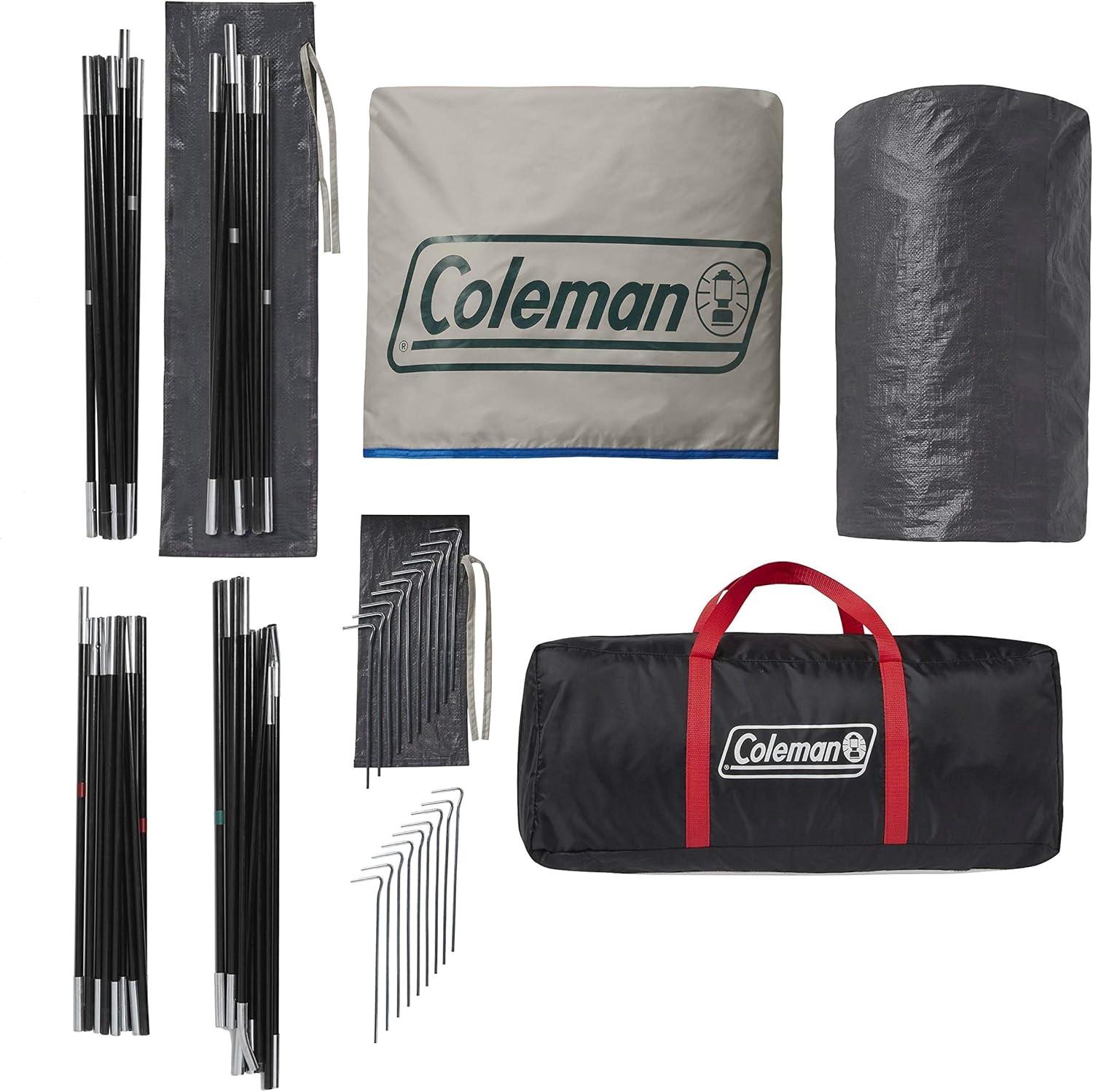 imageColeman Cabin Camping Tent with Screened Porch 46 Person Weatherproof Tent with Enclosed Screened Porch Option Includes Rainfly Carry Bag Extra Storage and 10 Minute Setup6person Porch