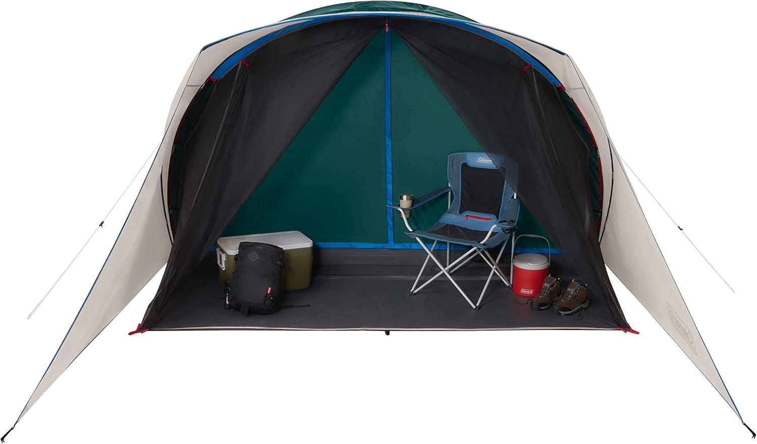 imageColeman Cabin Camping Tent with Screened Porch 46 Person Weatherproof Tent with Enclosed Screened Porch Option Includes Rainfly Carry Bag Extra Storage and 10 Minute Setup6person Porch