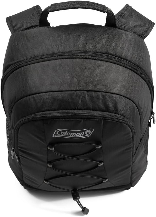 imageColeman Chiller Insulated Backpack Cooler Leakproof 28Can Backpack Cooler with 12 Hour Ice Retention Made with Recycled Materials Great for Beach Camping Hiking Tailgates Groceries ampamp MoreBlack