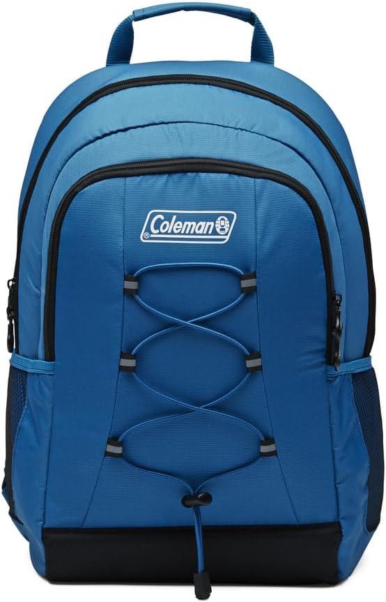 imageColeman Chiller Insulated Backpack Cooler Leakproof 28Can Backpack Cooler with 12 Hour Ice Retention Made with Recycled Materials Great for Beach Camping Hiking Tailgates Groceries ampamp MoreBlue