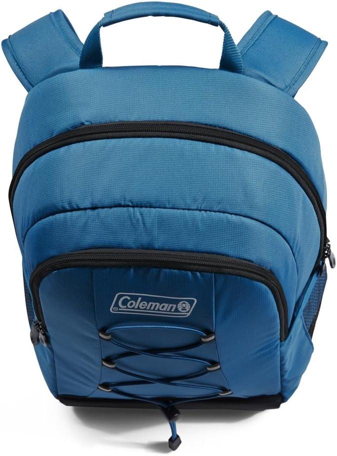 imageColeman Chiller Insulated Backpack Cooler Leakproof 28Can Backpack Cooler with 12 Hour Ice Retention Made with Recycled Materials Great for Beach Camping Hiking Tailgates Groceries ampamp MoreBlue