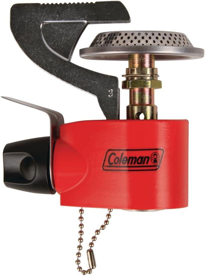 imageColeman Classic 1Burner Backpacking Stove Portable Lightweight Camp Stove with Adjustable Burner ampamp Pressure Control 10000 BTUs of Power for Camping Backpacking Tailgating ampamp MoreRed