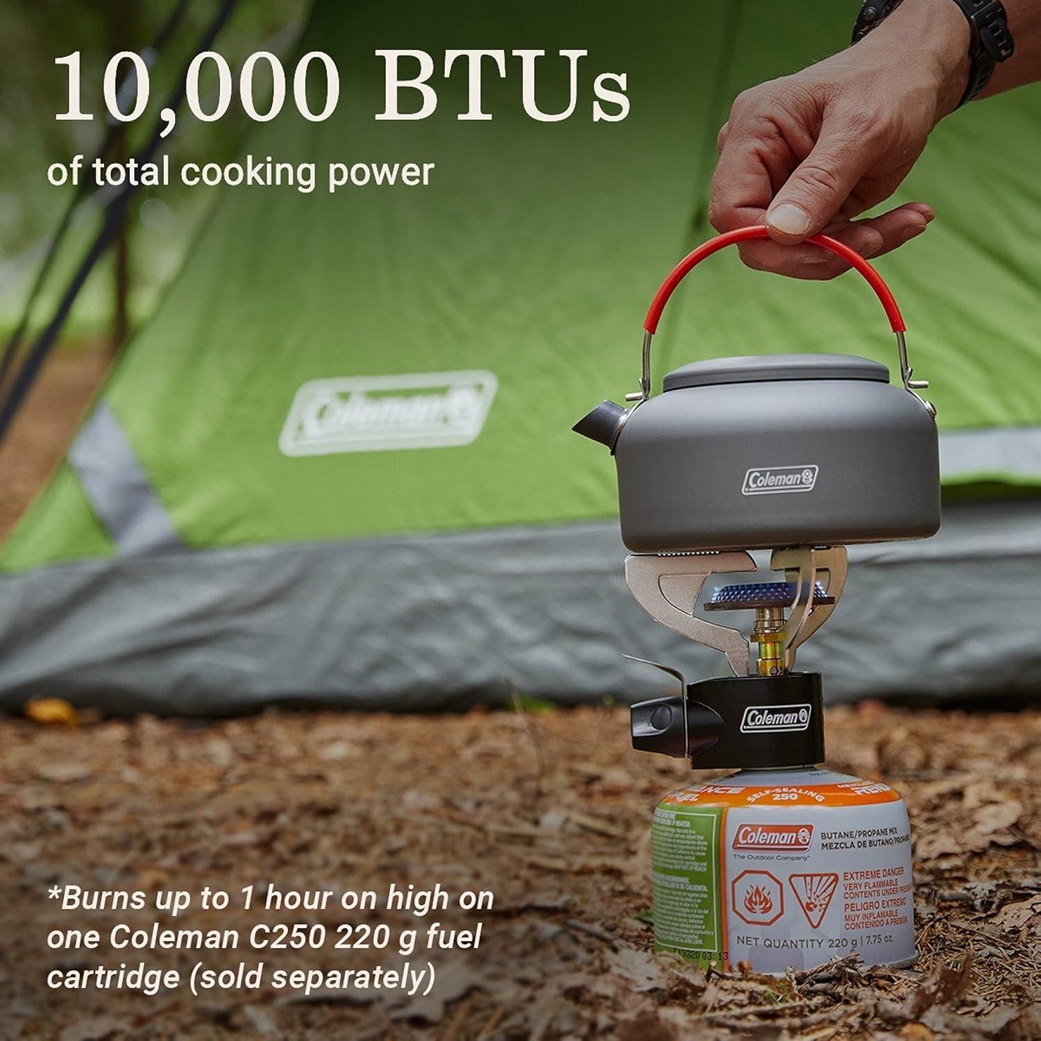 imageColeman Classic 1Burner Backpacking Stove Portable Lightweight Camp Stove with Adjustable Burner ampamp Pressure Control 10000 BTUs of Power for Camping Backpacking Tailgating ampamp MoreBlack