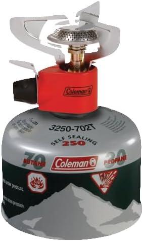 imageColeman Classic 1Burner Backpacking Stove Portable Lightweight Camp Stove with Adjustable Burner ampamp Pressure Control 10000 BTUs of Power for Camping Backpacking Tailgating ampamp MoreRed