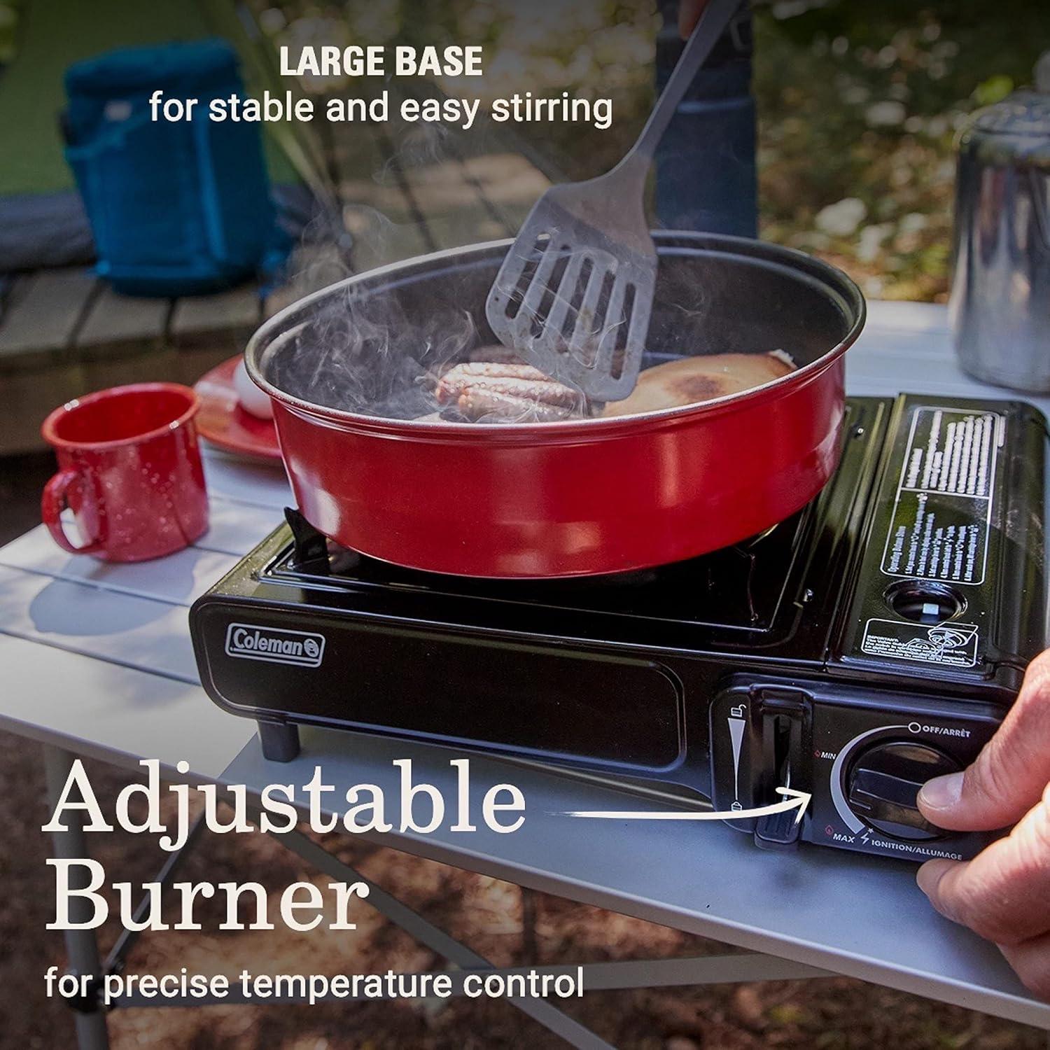 imageColeman Classic 1Burner Butane Stove Portable Camping Cooktop with Carry Case ampamp InstaStart Ignition Adjustable Burner with 7650 BTUs of Power for Camping Grilling Tailgating ampamp More