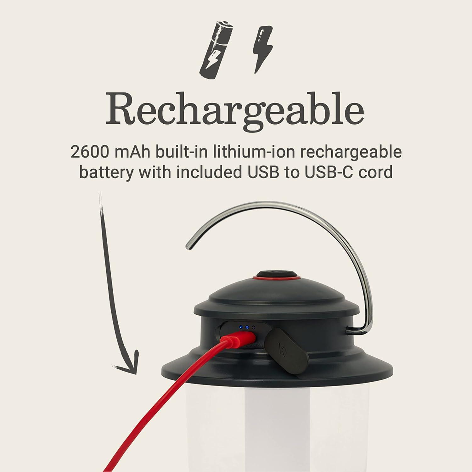 imageColeman Classic Rechargeable 800L LED Lantern Impact ampamp WaterResistant Lantern with Carabiner Handle ampamp Charging Ports Great for Camping Power Outage Emergencies ampamp More400l