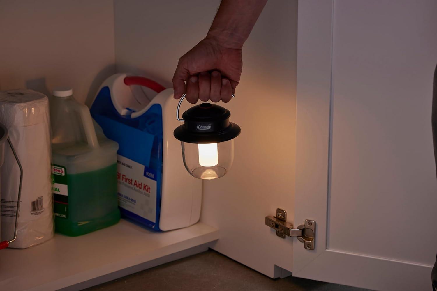imageColeman Classic Rechargeable 800L LED Lantern Impact ampamp WaterResistant Lantern with Carabiner Handle ampamp Charging Ports Great for Camping Power Outage Emergencies ampamp More400l