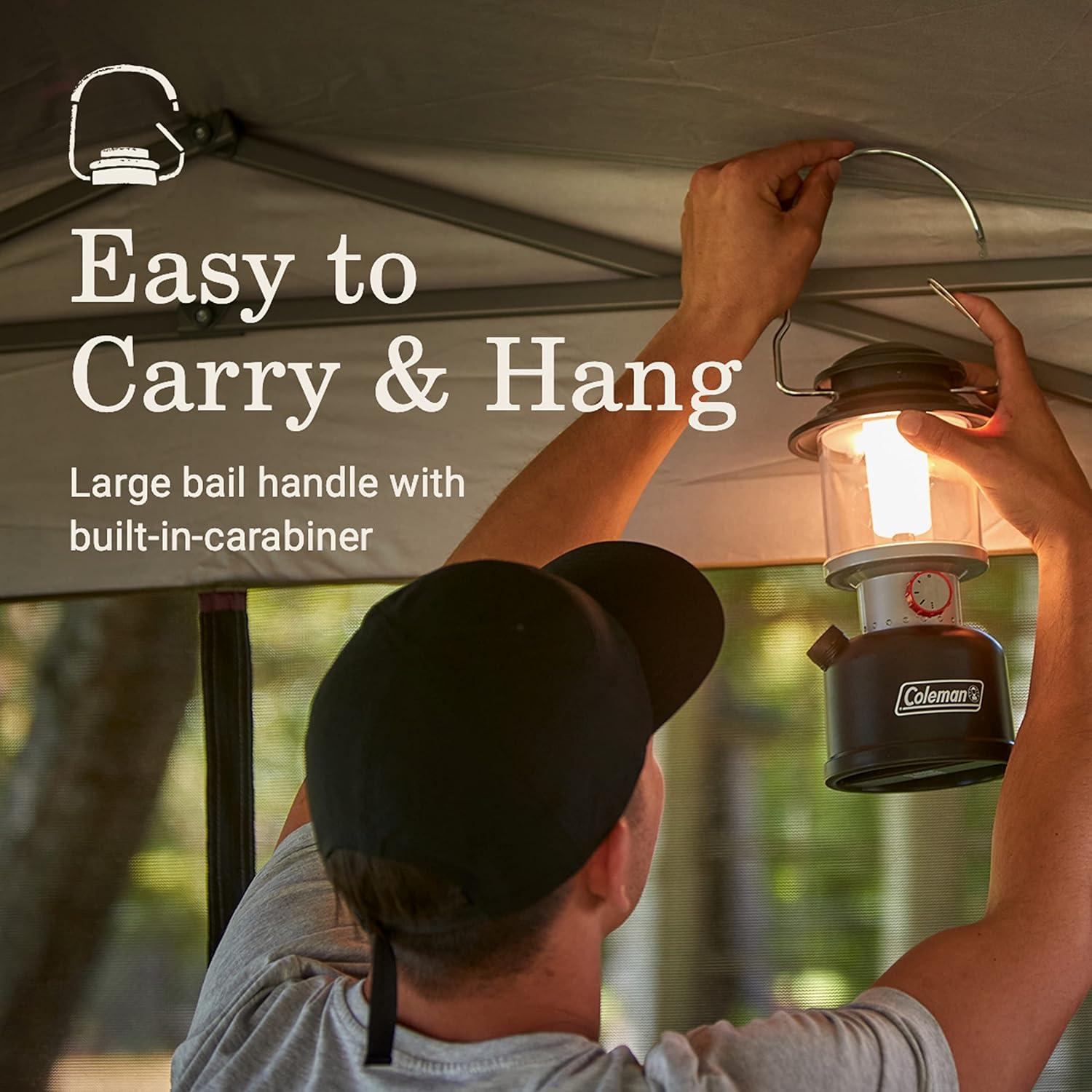 imageColeman Classic Rechargeable 800L LED Lantern Impact ampamp WaterResistant Lantern with Carabiner Handle ampamp Charging Ports Great for Camping Power Outage Emergencies ampamp More800l