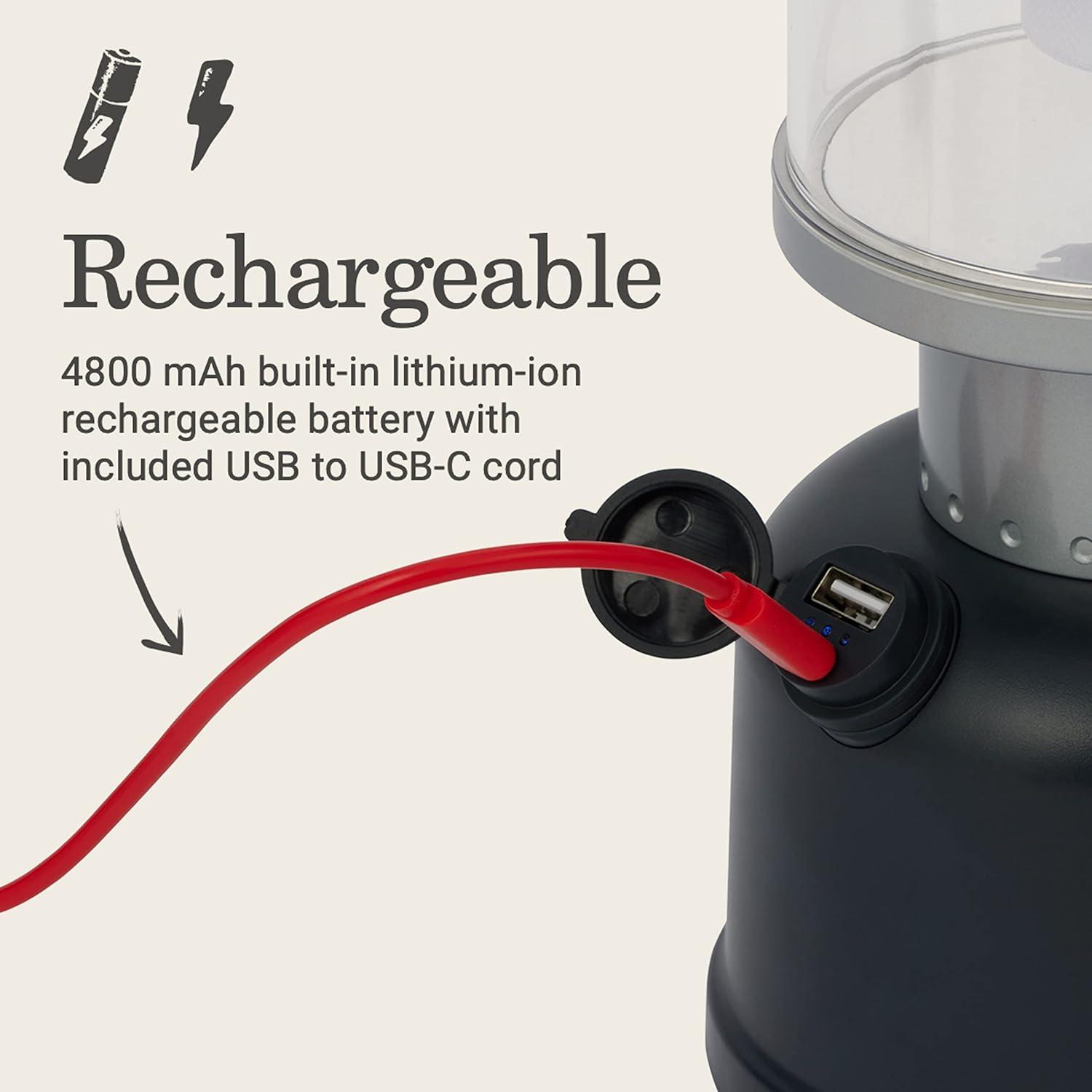 imageColeman Classic Rechargeable 800L LED Lantern Impact ampamp WaterResistant Lantern with Carabiner Handle ampamp Charging Ports Great for Camping Power Outage Emergencies ampamp More800l