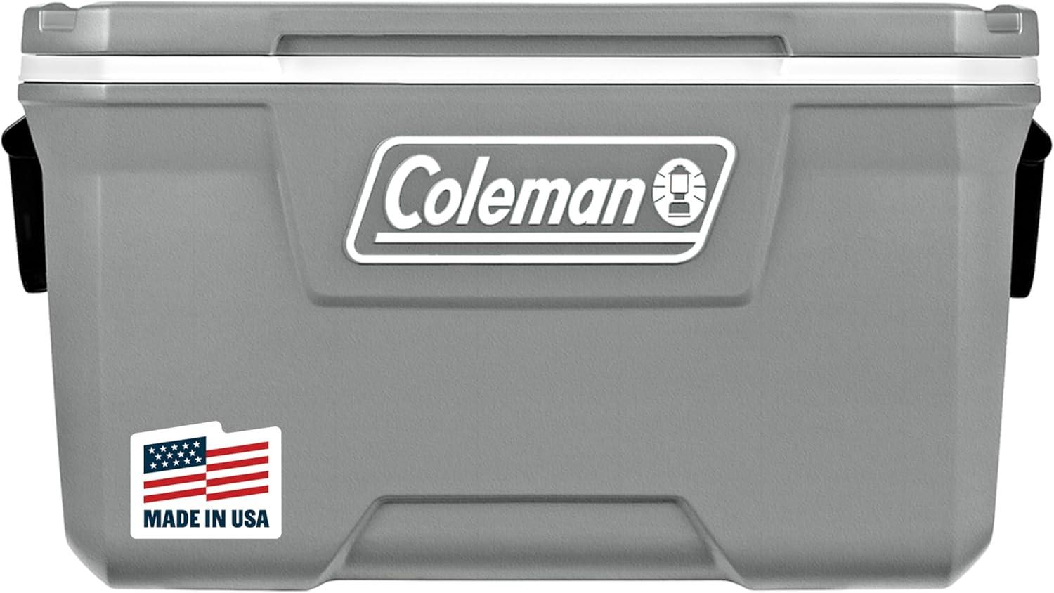 imageColeman Classic Series Insulated Portable Cooler LeakResistant Outdoor Hard Cooler Keeps Ice up to 5 Days 5270120150 QuartRock Grey
