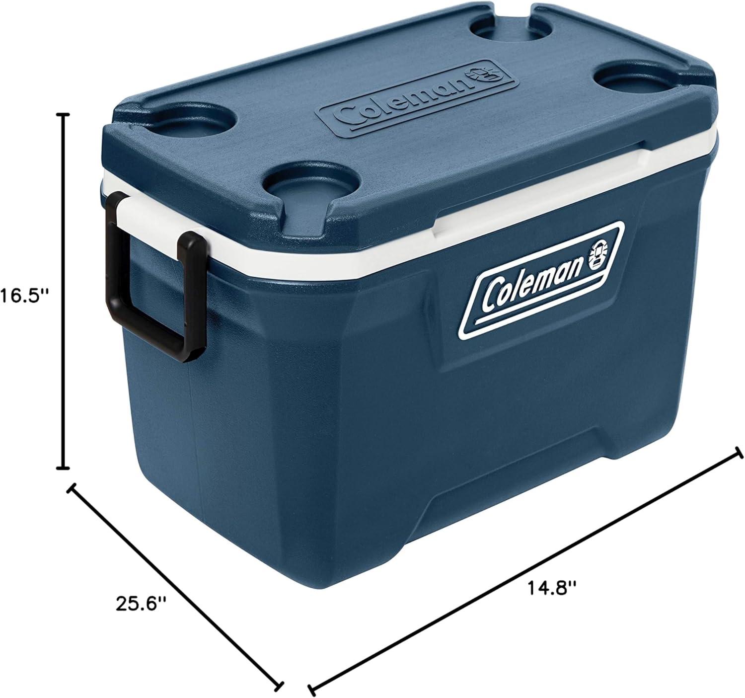 imageColeman Classic Series Insulated Portable Cooler LeakResistant Outdoor Hard Cooler Keeps Ice up to 5 Days 5270120150 QuartSpace Blue