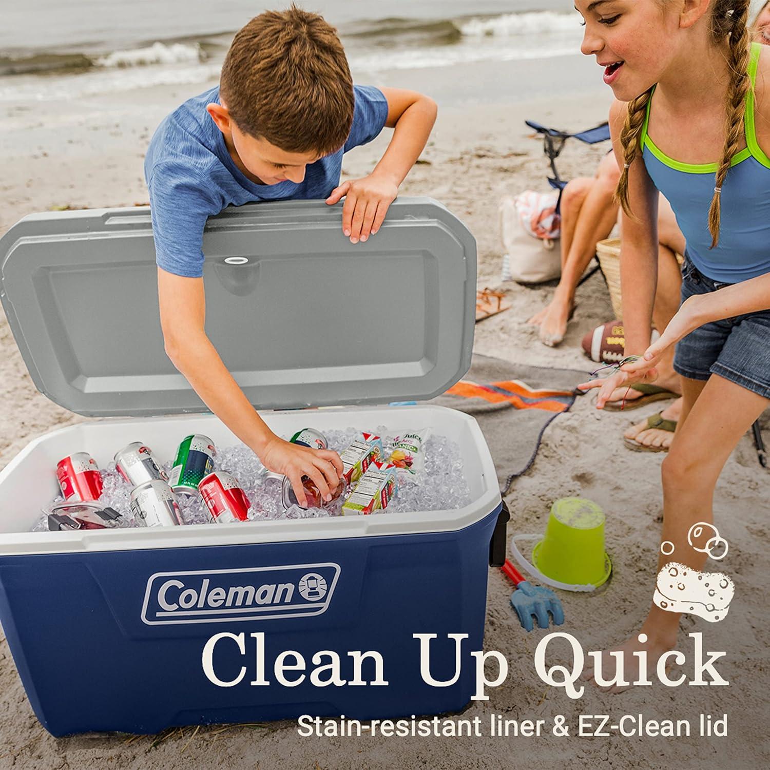 imageColeman Classic Series Insulated Portable Cooler LeakResistant Outdoor Hard Cooler Keeps Ice up to 5 Days 5270120150 QuartTwilight